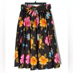 Laddi Hibiscus Floral A-Line Skirt